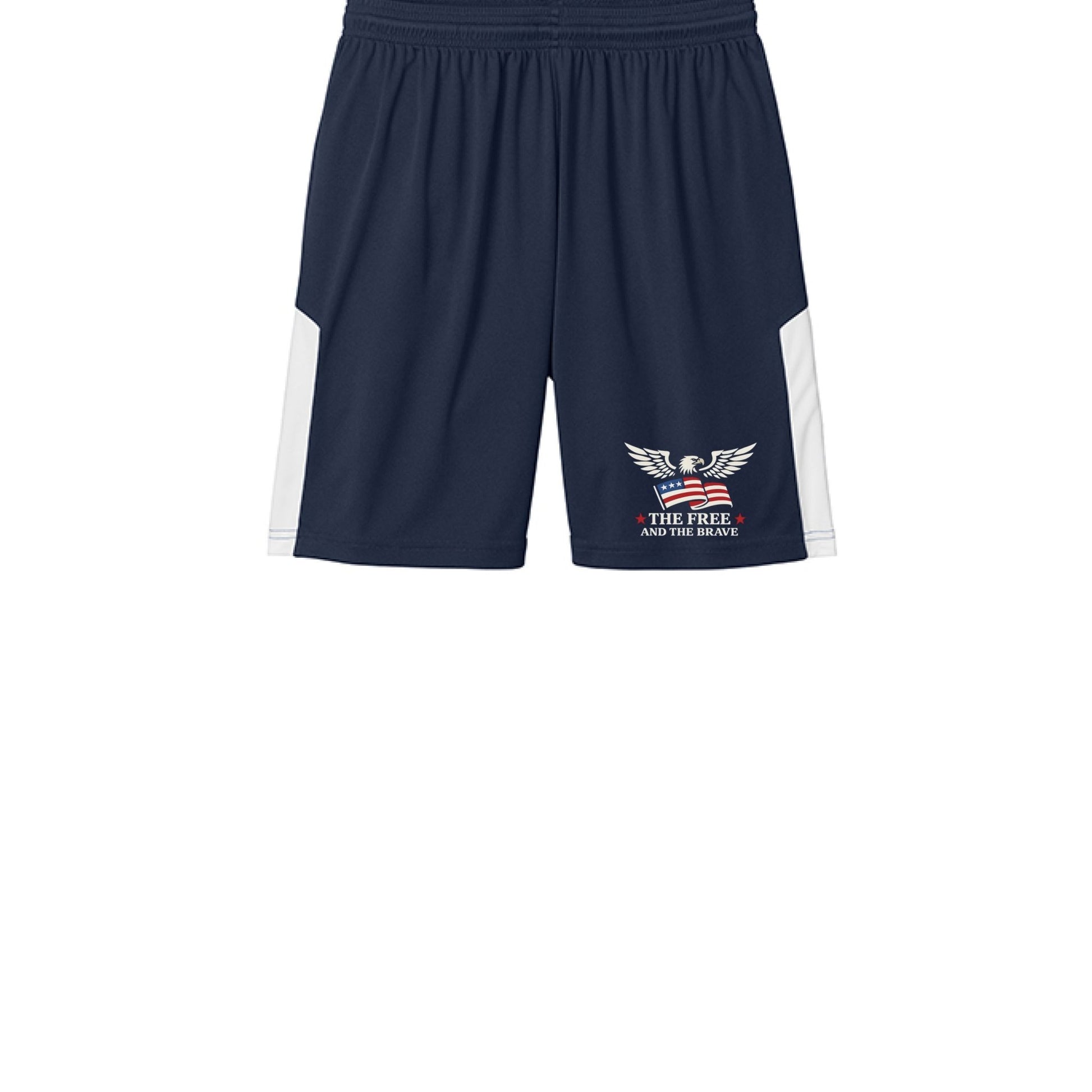 Logo Gym Shorts - Gray - The Free and The Brave