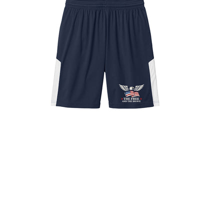 Logo Gym Shorts - Gray - The Free and The Brave
