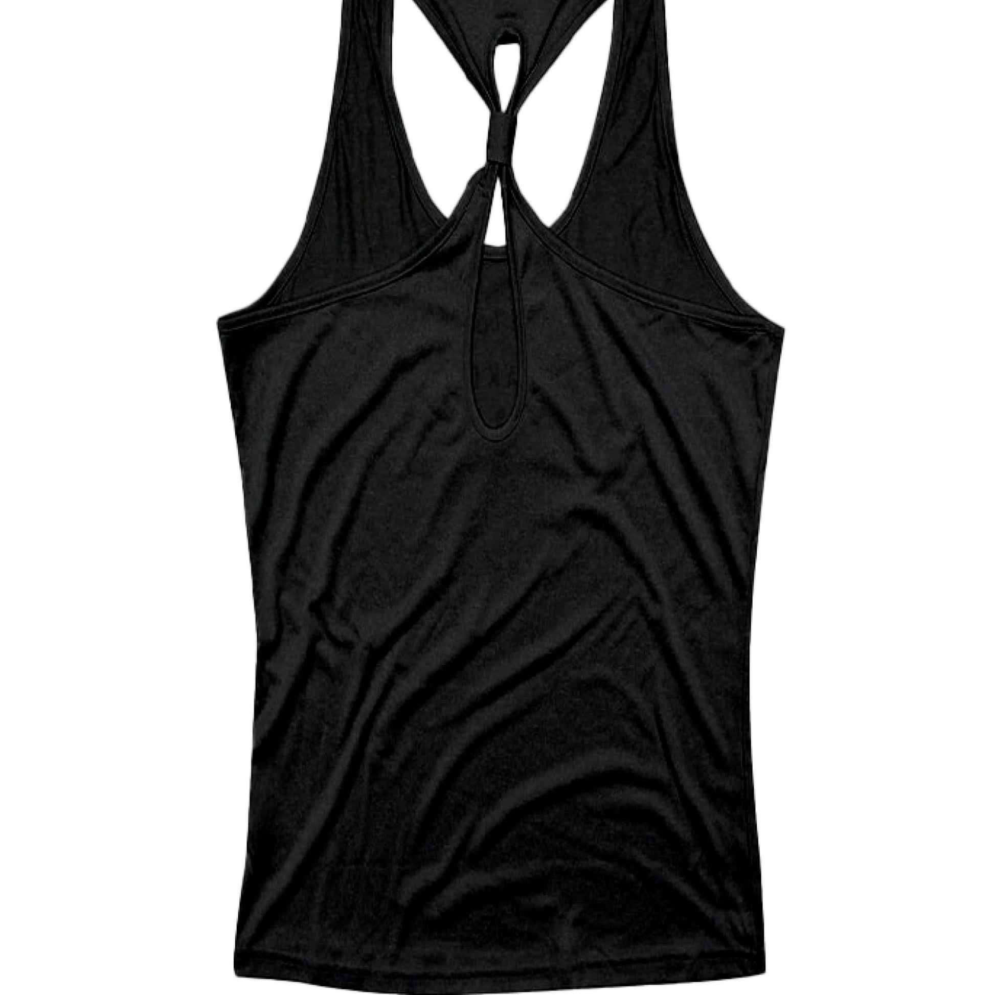 Logo Yoga Knot Tank Top - Black - The Free and The Brave
