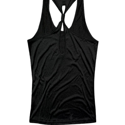 Logo Yoga Knot Tank Top - Black - The Free and The Brave