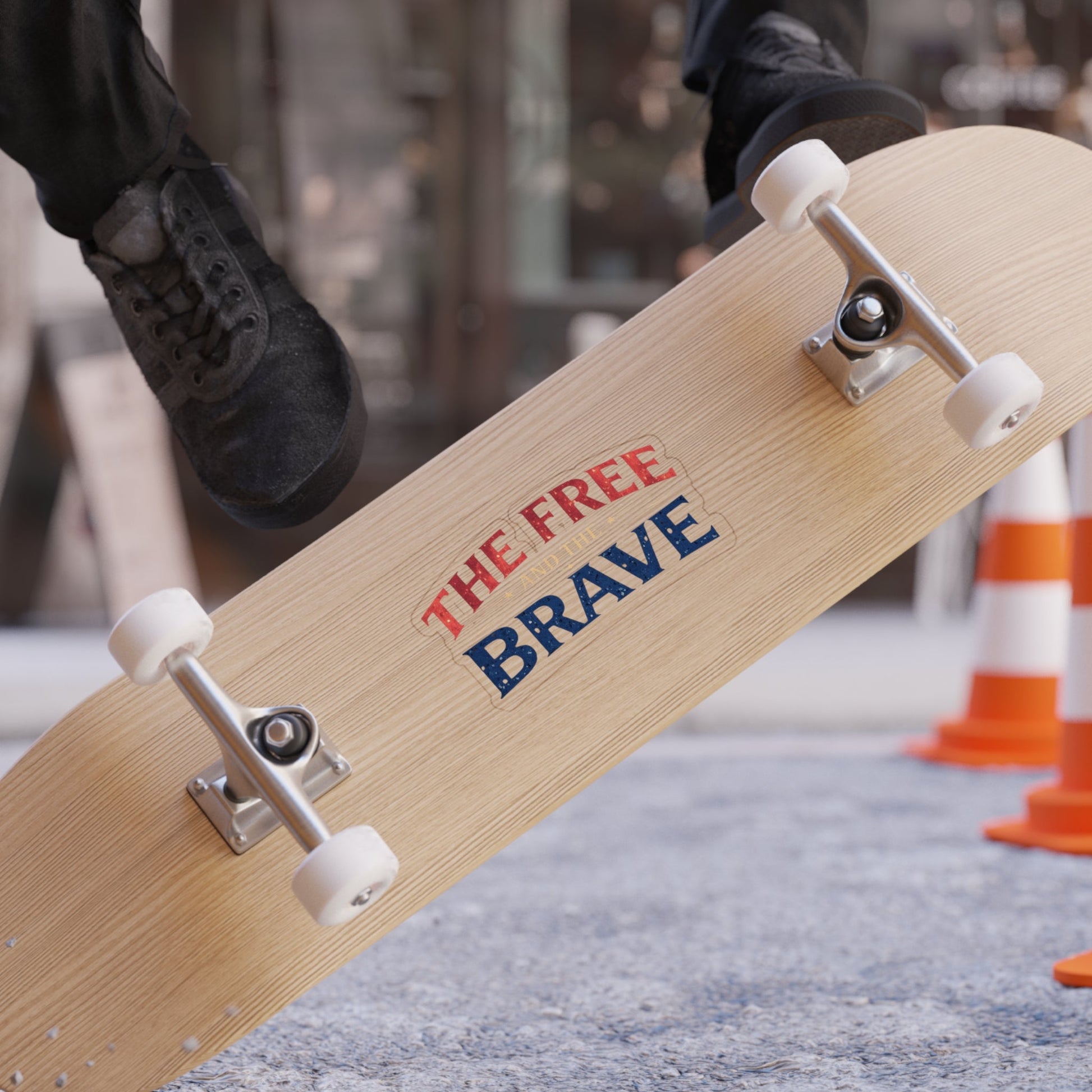 Patriotic 'The Free and The Brave' Die - Cut Outdoor Sticker - The Free and The Brave
