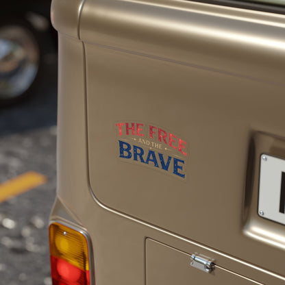 Patriotic 'The Free and The Brave' Die - Cut Outdoor Sticker - The Free and The Brave